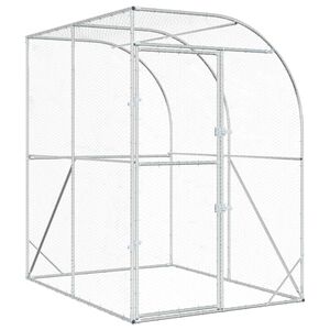 vidaXL 鶏小屋 シルバー 200 x 200 x 215 cm 亜鉛メッキ鋼板
