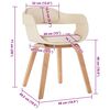 vidaXL ダイニングチェア 2点 クリーム 合成皮革＆曲げ木製