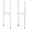 vidaXL ワークベンチ用フレーム 調整可能 2点 金属製 55x(69-95.5)cm グレー