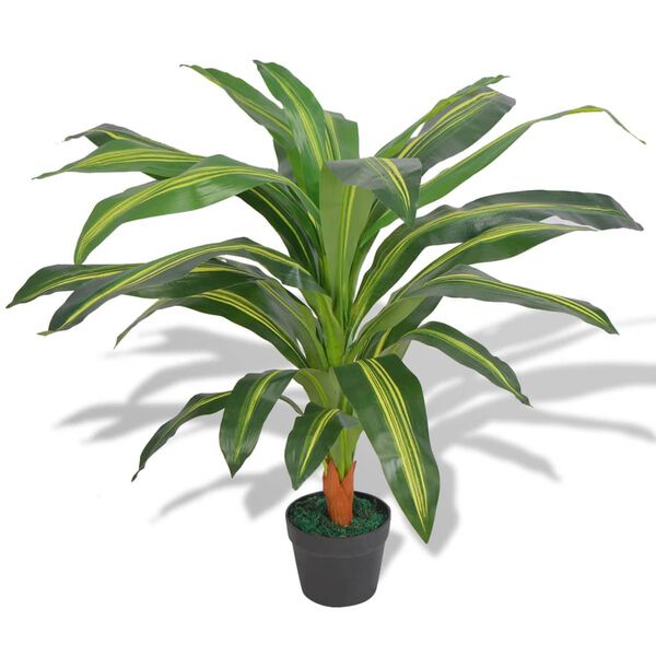 vidaXL 人工観葉植物 ドラセナ ポット付き 90cm グリーン