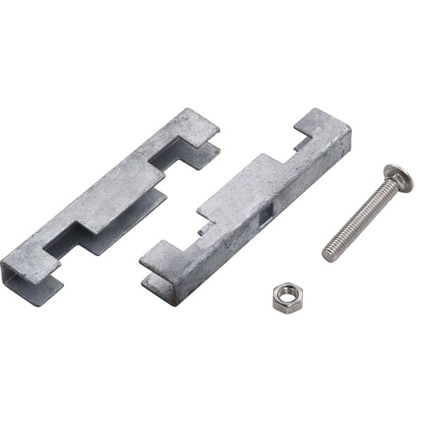 vidaXL ガーデン Uマットコネクター 10点セット シルバー