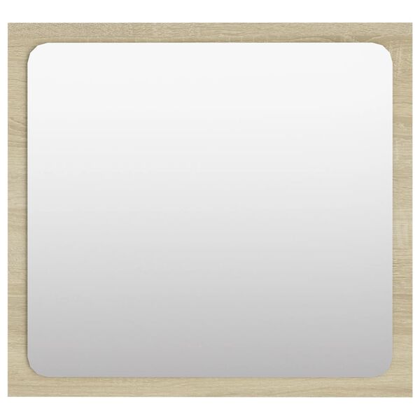 vidaXL バスルーム ミラー ソノマオーク 40x1.5x37cm パーティクルボード