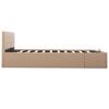 vidaXL 油圧式収納ベッドフレーム カプチーノ 合成皮革製 180x200cm