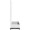 vidaXL ガーデンプランター トレリス付き ホワイト 120x40x121,5 cm PP