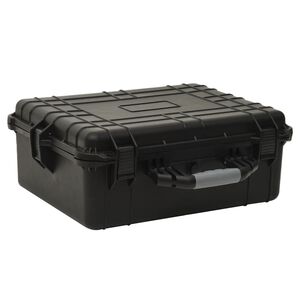 vidaXL ポータブルフライトケース ブラック 55x43x21 cm PP