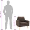 vidaXL アームチェア ブラウン 布製