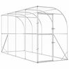 vidaXL 壁に対する鶏小屋 シルバー 600 x 150 x 215 cm 亜鉛メッキ鋼板