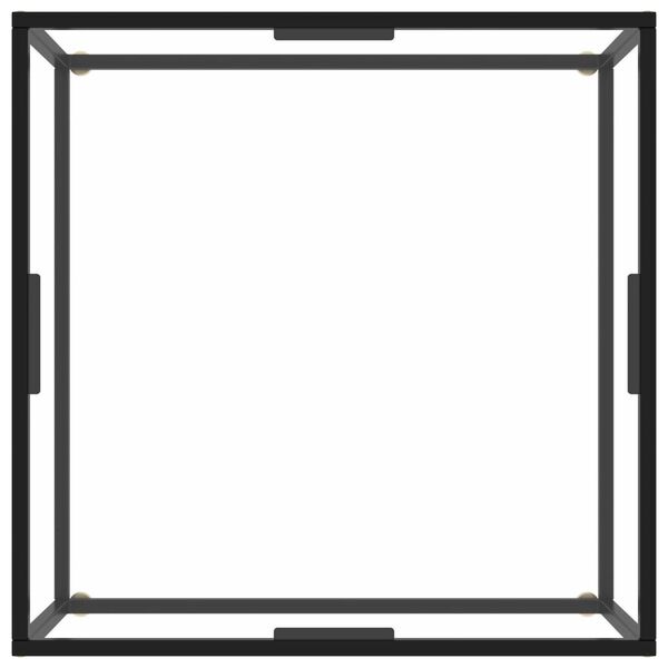 vidaXL コーヒーテーブル ブラック 80x80x35cm 強化ガラス製