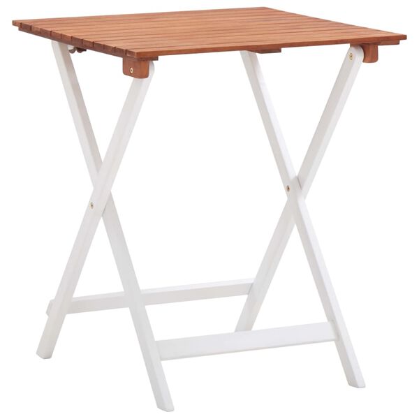 vidaXL ビストロ3点セット アカシア無垢材 ダークブラウン