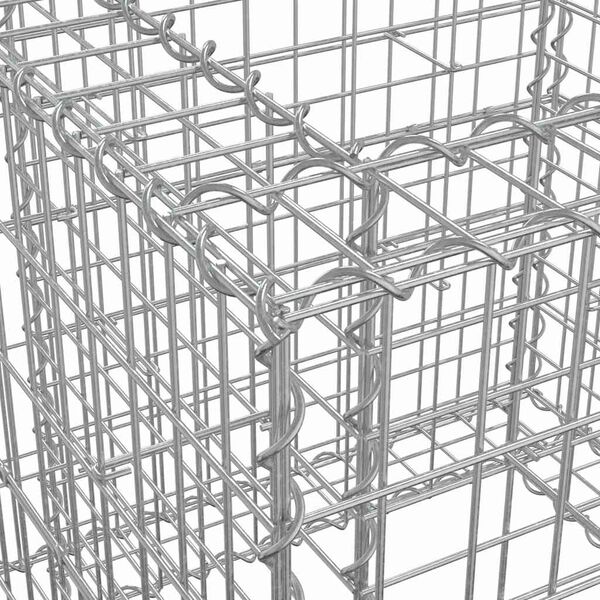 vidaXL ガビオンバスケット シルバー 70x70x65 cm 亜鉛メッキ鉄