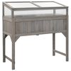 vidaXL 温室付きレイズドベッド 110x54x120 cm　モミ無垢材