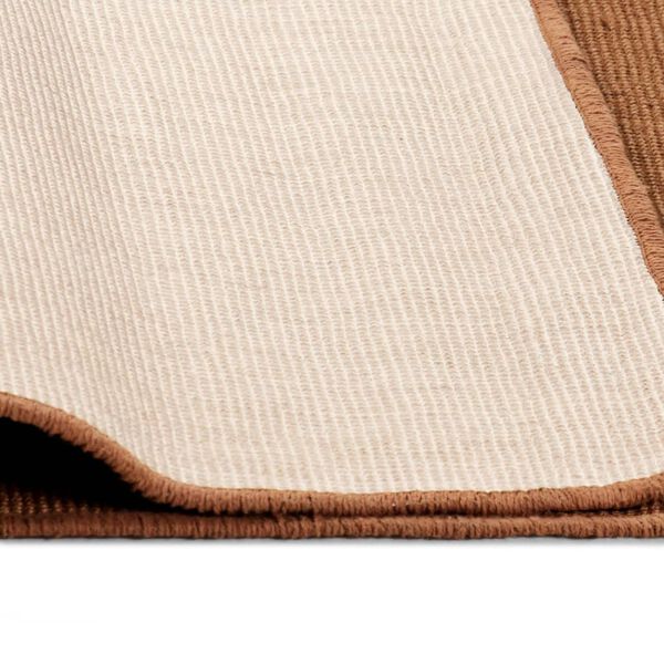 vidaXL エリアラグ ジュート素材 ラテックス裏地付き 140x200cm ブラウン