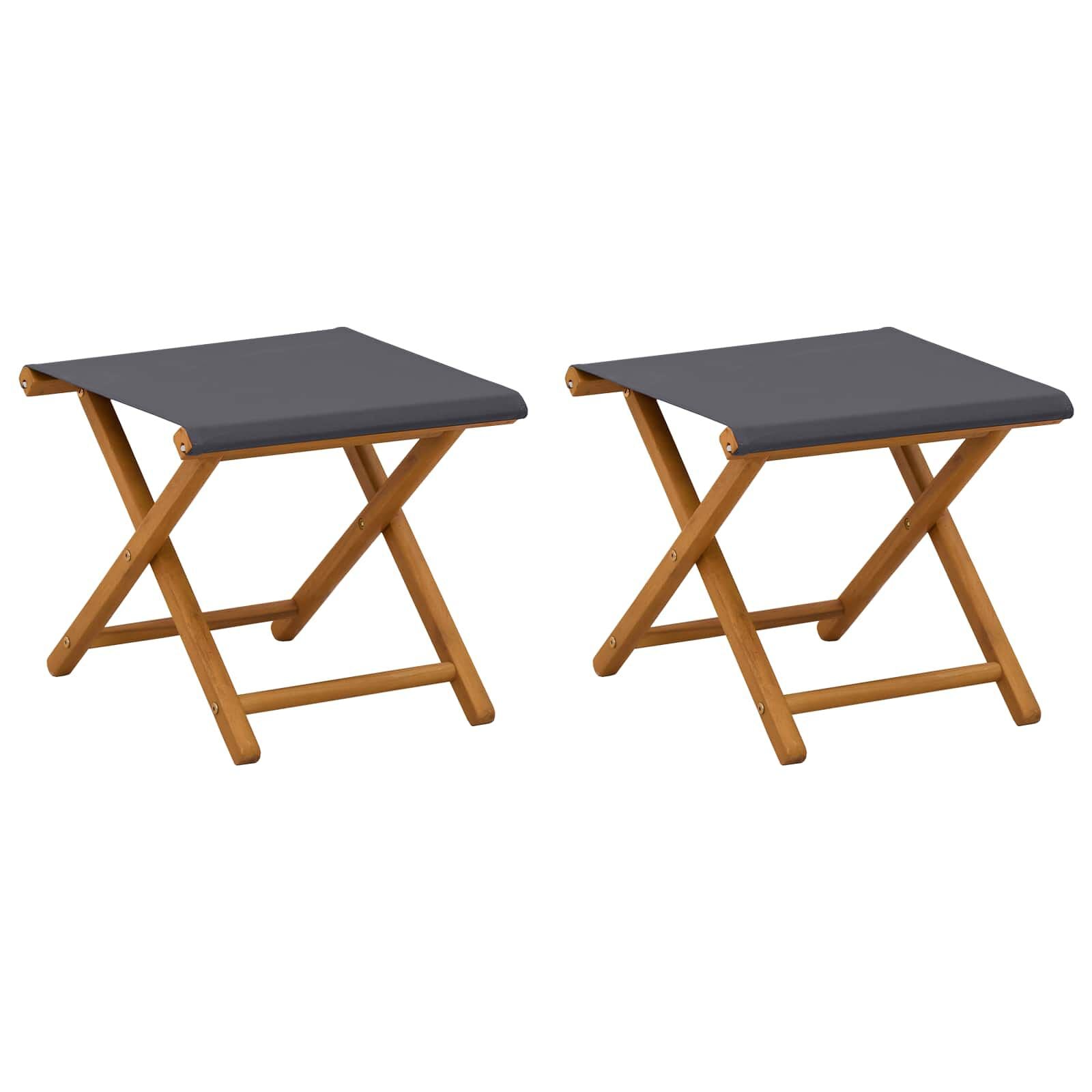 vidaXL デッキチェア 2 pcs ソリッドユーカリウッド グレー | vidaXL.jp