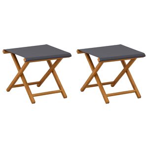 vidaXL デッキチェア 2 pcs ソリッドユーカリウッド グレー