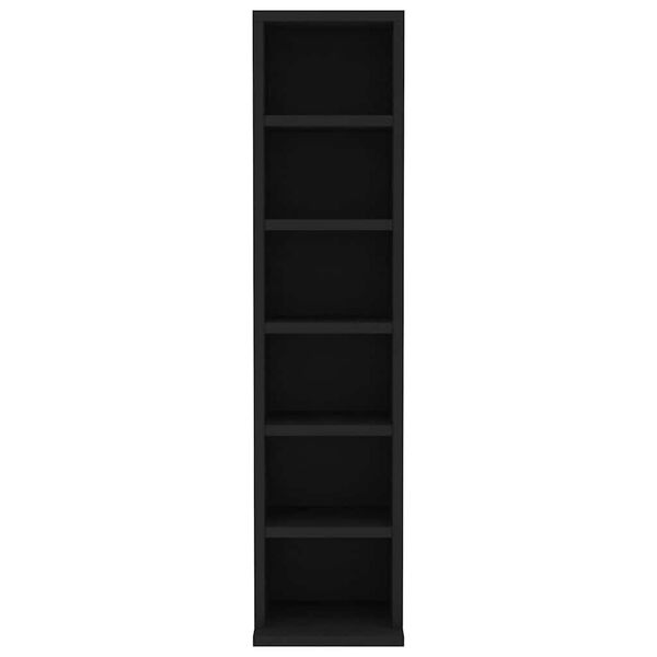 vidaXL CDキャビネット ブラック 21x20x88cm エンジニアリングウッド