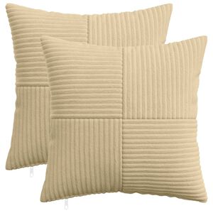 vidaXL クッションカバー 2 pcs ALMELO グレーグリーン 40 x 40 cm コーデュロイ