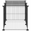 vidaXL 8パネルペットケージ ブラック 35x35 cm スチール