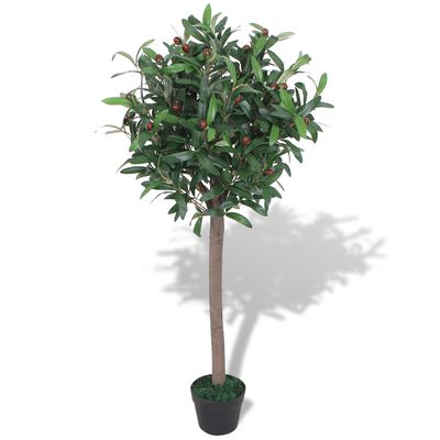 vidaXL 人工観葉植物 月桂樹 (ローレル) ポット付き 120cm グリーン