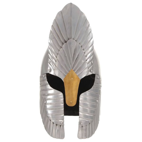 vidaXL ファンタジー 中世の騎士用 ヘルメット レプリカ ライブRPG用 (LARP) シルバー スチール製
