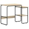 vidaXL 収納付きデスク ソノマオーク 100 x 50 x 75 cm エンジニアードウッドとスチール