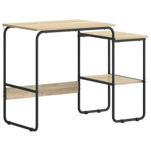 vidaXL 収納付きデスク ソノマオーク 100 x 50 x 75 cm エンジニアードウッドとスチール