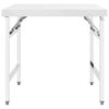 vidaXL 折りたたみキッチン作業机 85x60x80cm ステンレススチール