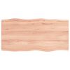 vidaXL テーブルトップ ライトブラウン 80x40x(2-4) cm 加工済み無垢材 ライブエッジ