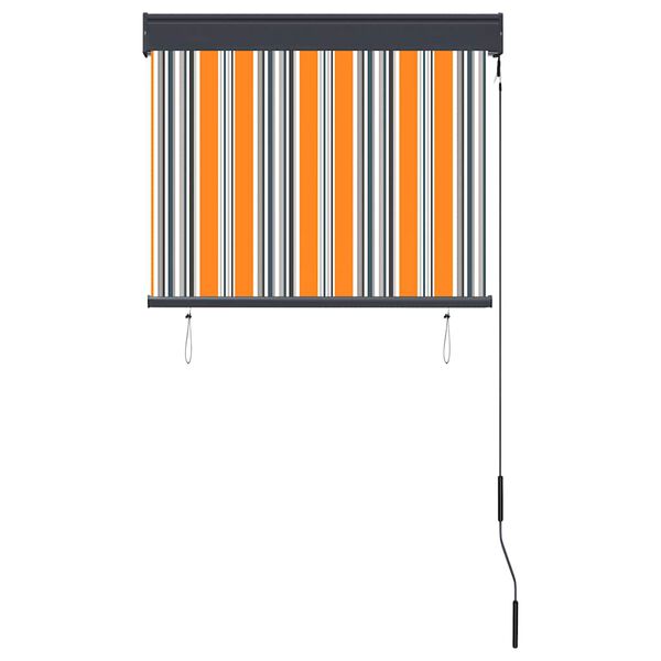 vidaXL 屋外用ローラーブラインド 80x250cm イエロー＆ブルー