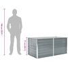 vidaXL レイズドガーデンプランター 160x80x77cm 亜鉛メッキ鋼製 グレー