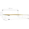 vidaXL ベッドフレーム ホワイト 金属製 200x200cm