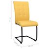 vidaXL カンチレバーダイニングチェア 2点 布製 マスタードイエロー