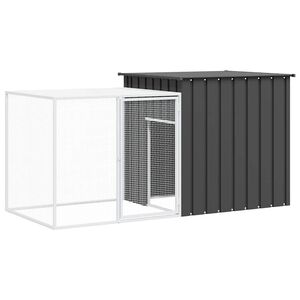 vidaXL チキンケージ アントラシート 200x91x100 cm 亜鉛メッキ鋼