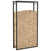 vidaXL 薪ラック マットブラック 80x28x154 cm スチール