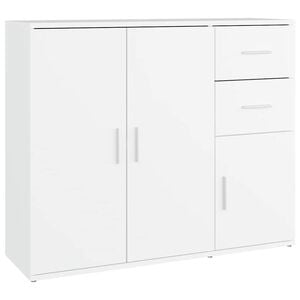 vidaXL サイドボード ホワイト 91x29.5x75cm エンジニアリングウッド