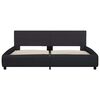 vidaXL ベッド フレーム LEDライト付き ブラック 合成皮革製 160x200cm