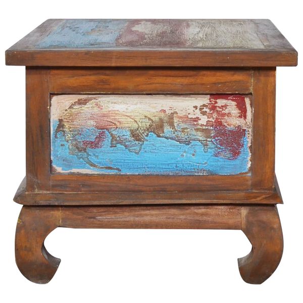 vidaXL コーヒーテーブル 80x50x40cm チーク 再生木材