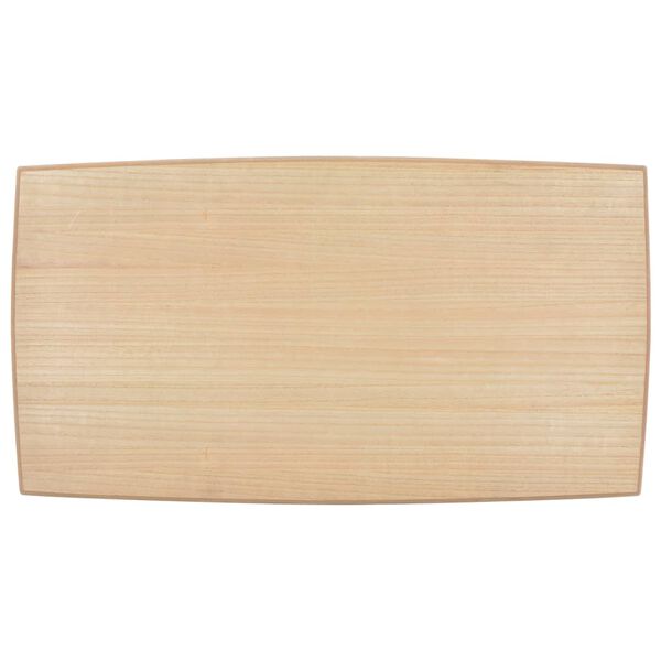 vidaXL コーヒーテーブル 110x60x40cm パイン無垢材 ブラック＆ブラウン