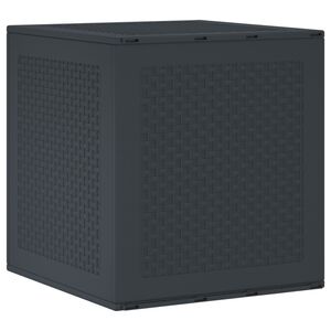vidaXL 収納ボックス ストレージ付き アンスラサイト 55 x 53 x 57 cm ポリプロピレン