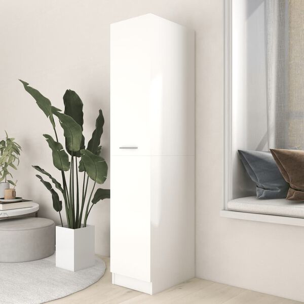 vidaXL 収納キャビネット 薬 ホワイト 30x42.5x150 cm エンジニアリングウッド