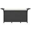 vidaXL ガーデンベンチ クッション付き ブラック 116x46x57 cm ポリラタン