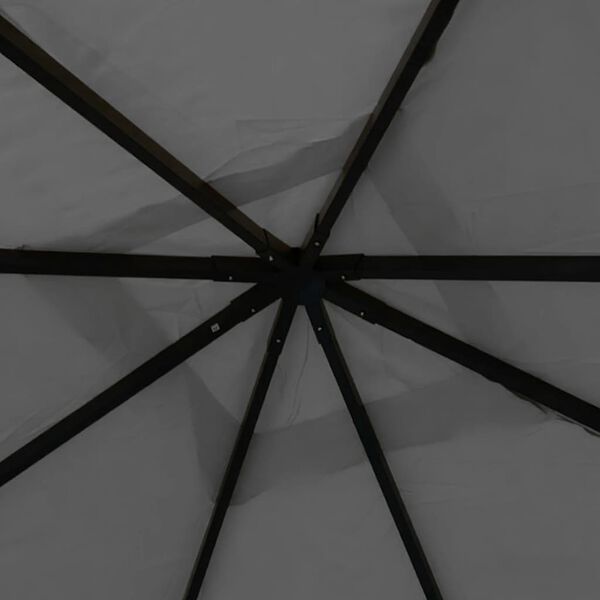 vidaXL ガーデンガゼボ 4x4x3m アントラシート 180g/m&sup2;