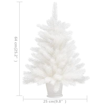 vidaXL 人工クリスマスツリー 本物そっくり 針葉付き 65cm ホワイト