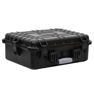 vidaXL ポータブルフライトケース ブラック 52x40x19 cm PP