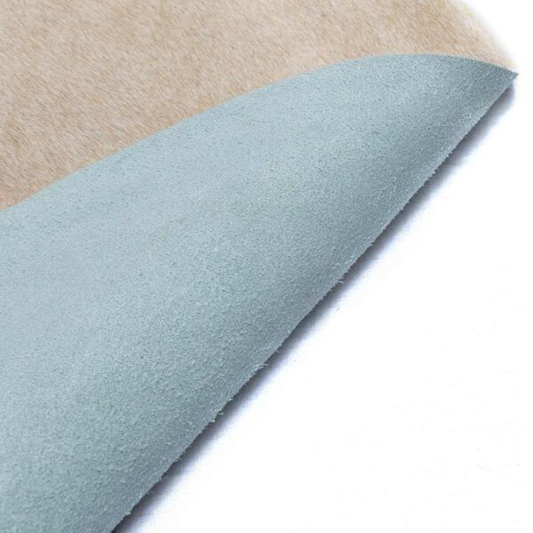 vidaXL カウハイドラグ ブラック 150x170cm 本牛革製 ベージュ