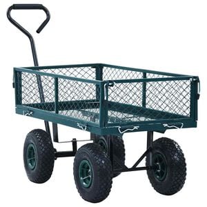 vidaXL ガーデンハンドトローリー 手押し車 グリーン 250kg