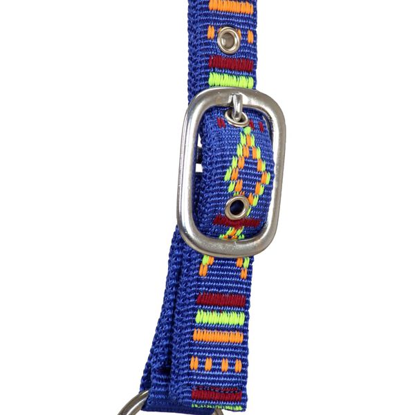 vidaXL 馬用 無口頭絡 2点 ナイロン製 コブサイズ ブルー