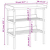 vidaXL 植物テーブル 棚付き 78x38x82,5cm モミ無垢材
