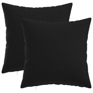 vidaXL クッションカバー 2 pcs HEERLEN ブラック 40 x 40 cm