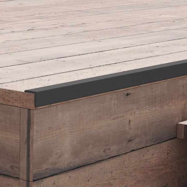 vidaXL デッキアングル見切り 5点 WPC製 170cm ブラック