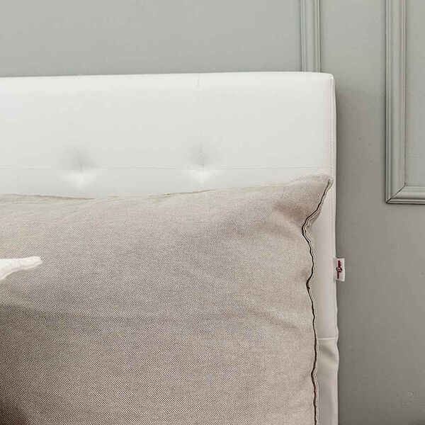 vidaXL 油圧式収納ベッドフレーム ホワイト 合成皮革製 180x200cm